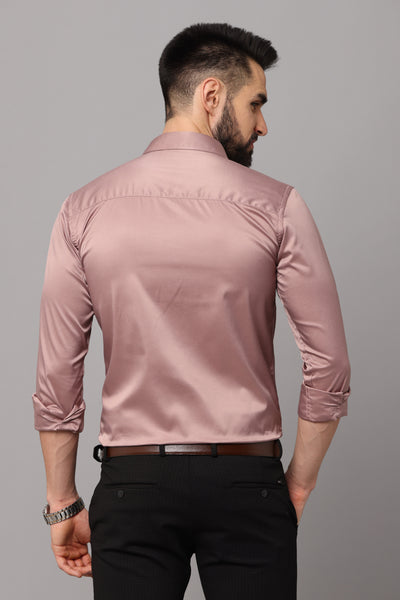Premium Wrinkle-Free Brown Slim Fit Formal Shirt for Men | Hangower