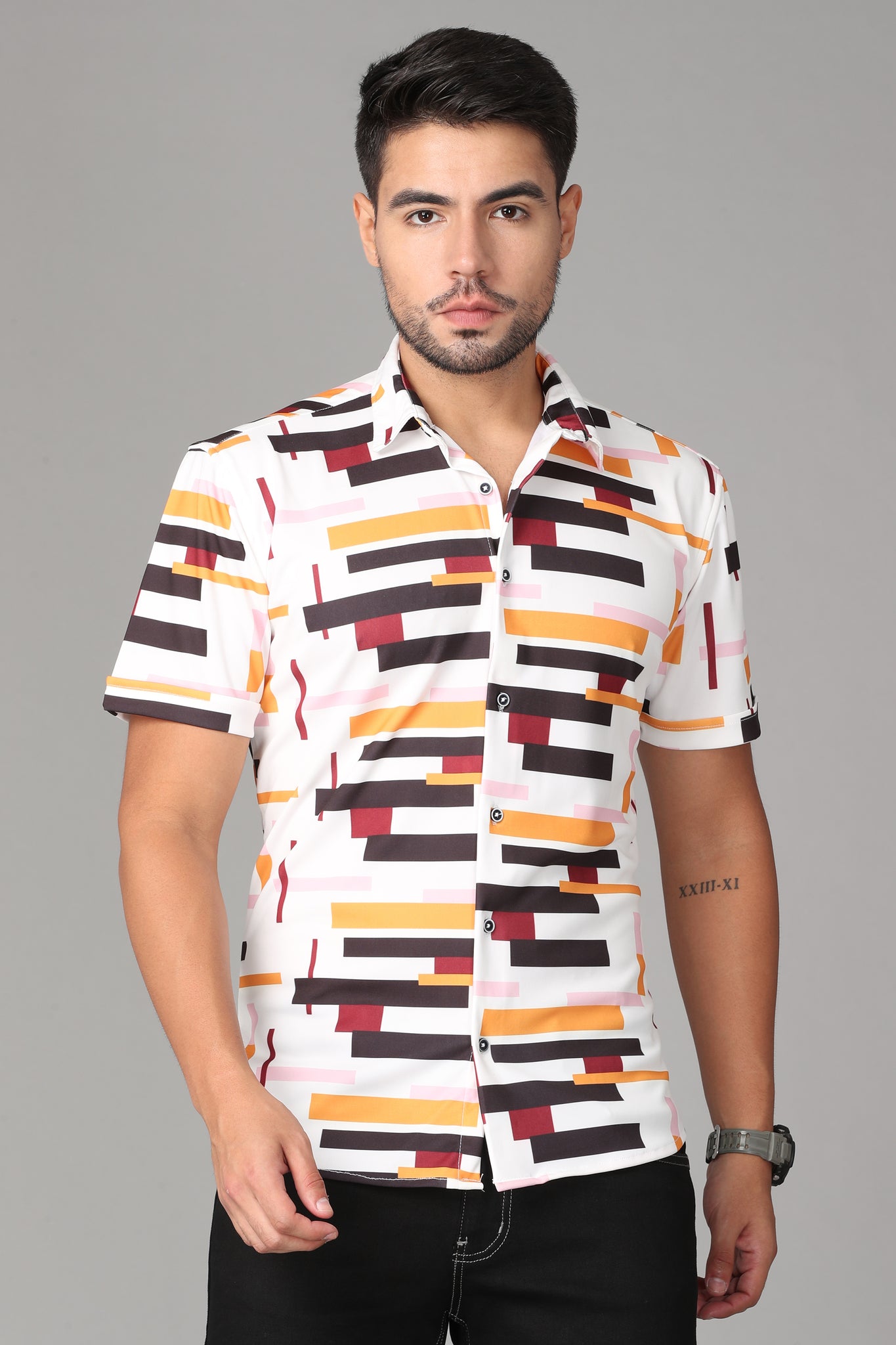 Stretchable fabric with multicolor type2 Slim Fit