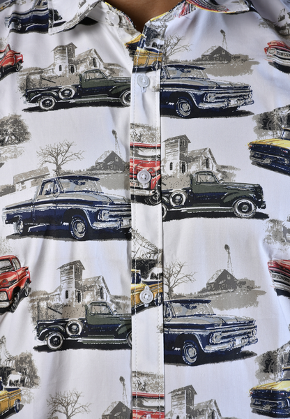 Heritage car printed mens shirt