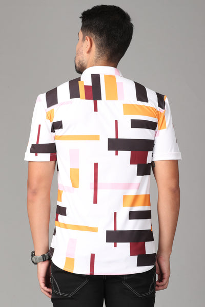 Stretchable fabric with multicolor Slim Fit