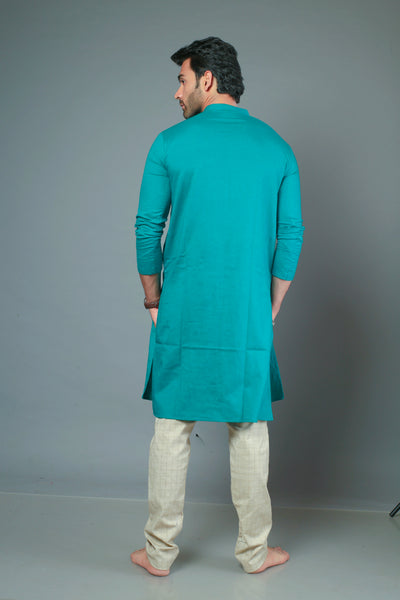 Blue Color Slim Fit Kurta