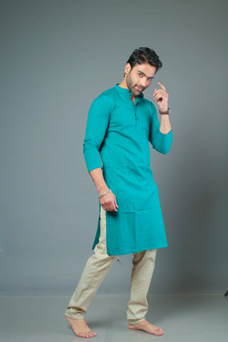 Blue Color Slim Fit Kurta