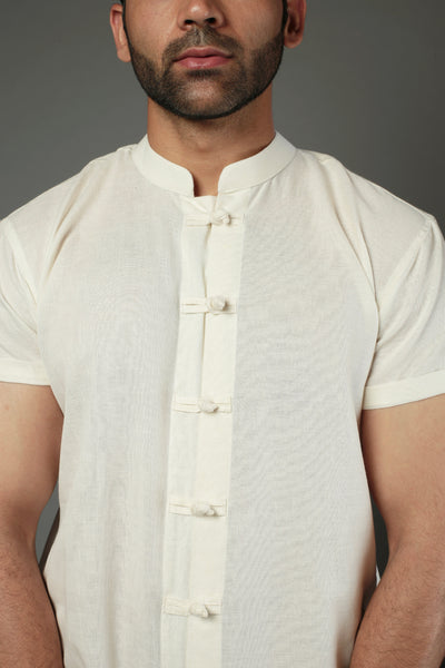 C-Style White Color Slim Fit Casual Shirt