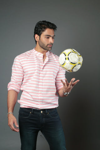 Men Stripes Slim Fit Casual Shirt