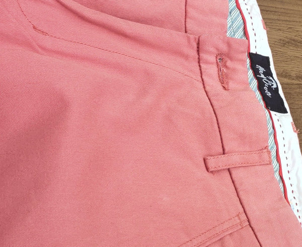 Mens Peach Solid Color Chinos