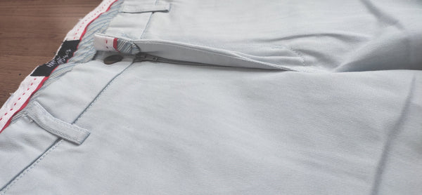 Mens Light bluish grey Solid Color Chinos
