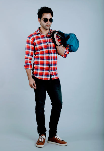 Multicolor Check Slim Fit Casual Shirt