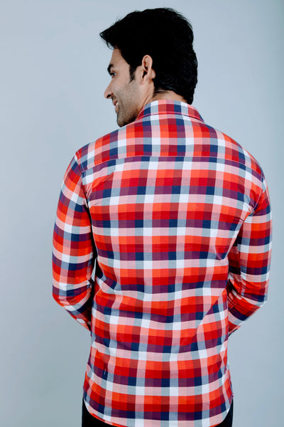 Multicolor Check Slim Fit Casual Shirt