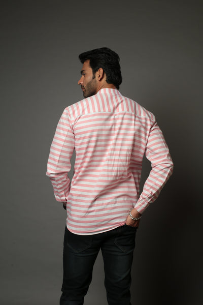 Men Stripes Slim Fit Casual Shirt