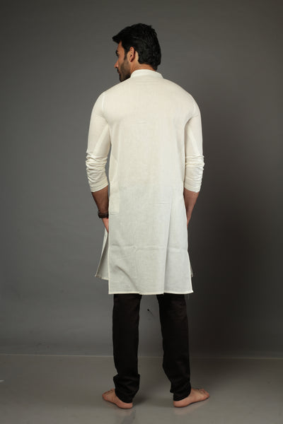 White Color Slim Fit Kurta