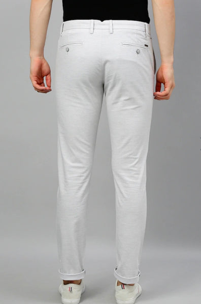 Mens Light bluish grey Solid Color Chinos